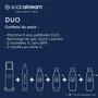 SODASTREAM DUONCB - Black DUO Machine Pack 4 botellas (2 decantadores DUO + 2 Fusible LV) + 1 cilindro de intercambio CQC
