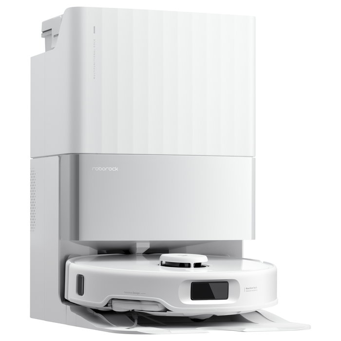 Roborock Qrevo Edge 5V1 Aspirador Robot Multifunción con Dockingstation 3.0, Bolsa para el Polvo, Blanco, Cámara/LiDAR, 0.325L, 60.4dB