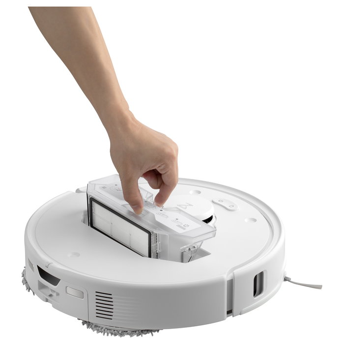 Roborock Qrevo Edge 5V1 Aspirador Robot Multifunción con Dockingstation 3.0, Bolsa para el Polvo, Blanco, Cámara/LiDAR, 0.325L, 60.4dB