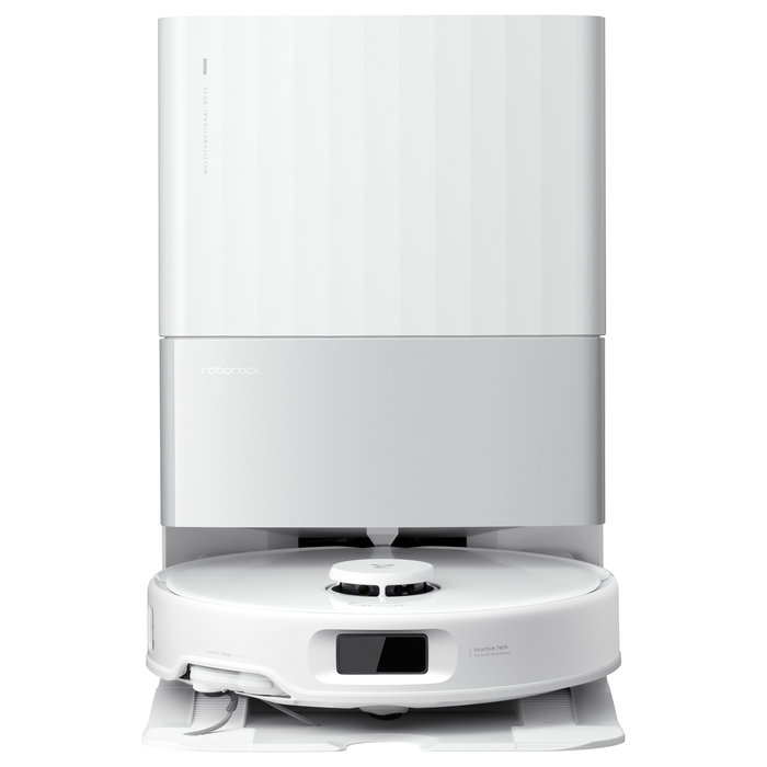 Roborock Qrevo Edge 5V1 Aspirador Robot Multifunción con Dockingstation 3.0, Bolsa para el Polvo, Blanco, Cámara/LiDAR, 0.325L, 60.4dB