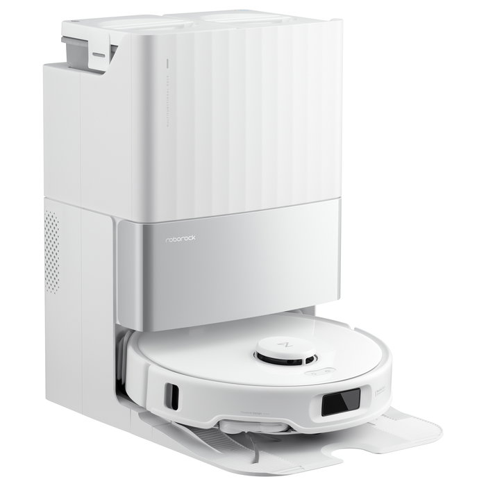 Roborock Qrevo Edge 5V1 Aspirador Robot Multifunción con Dockingstation 3.0, Bolsa para el Polvo, Blanco, Cámara/LiDAR, 0.325L, 60.4dB