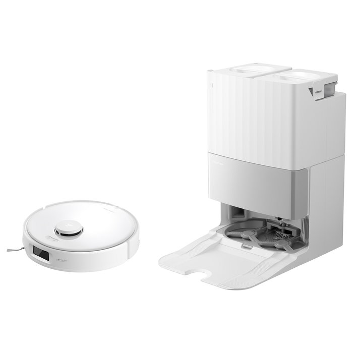 Roborock Qrevo Edge 5V1 Aspirador Robot Multifunción con Dockingstation 3.0, Bolsa para el Polvo, Blanco, Cámara/LiDAR, 0.325L, 60.4dB