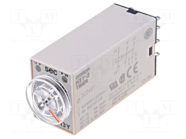 OMRON Relé de tiempo H3Y 24VDC 1-30s DPDT OMRON Relé de tiempo H3Y 24VDC 1-30s DPDT