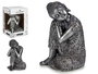 Giftdecor Buda Sentado Lateral Resina Plata 20x20x30 cm (Set de 4)