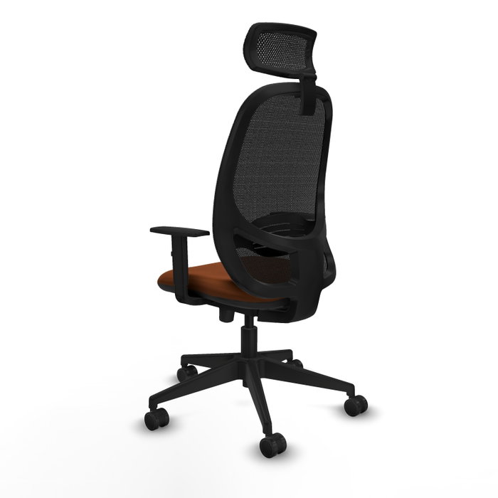 PIQUERAS Y CRESPO Silla de oficina Cilanco con Mecanismo Sincro/Traslack Marrón y Negro