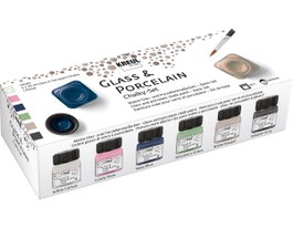 Kreul Set de 6 Pinturas Glass & Porcelain Chalky Mate