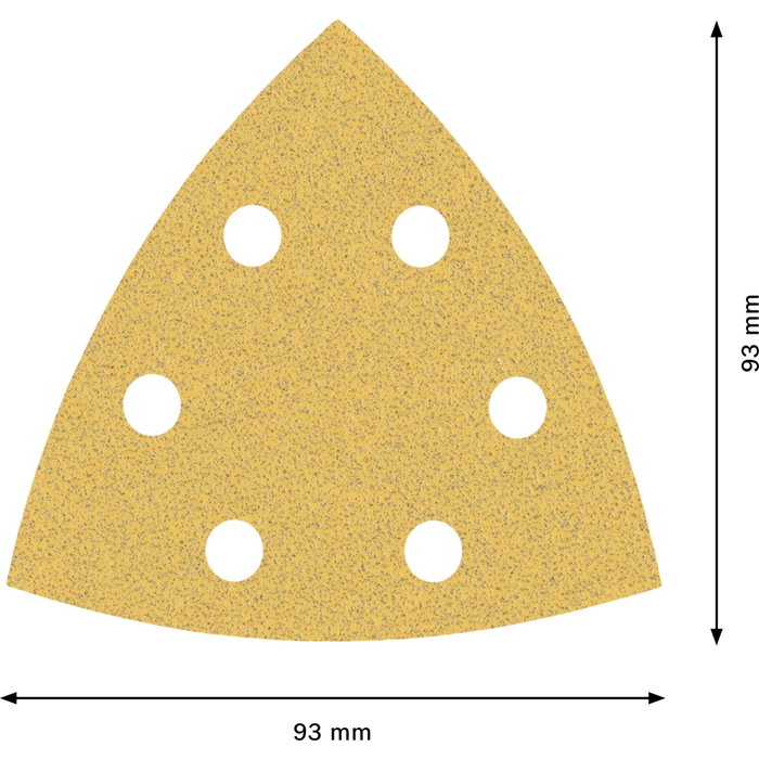 Bosch EXPERT C470 Sandpaper Set 93mm Grano 80, 5 unidades