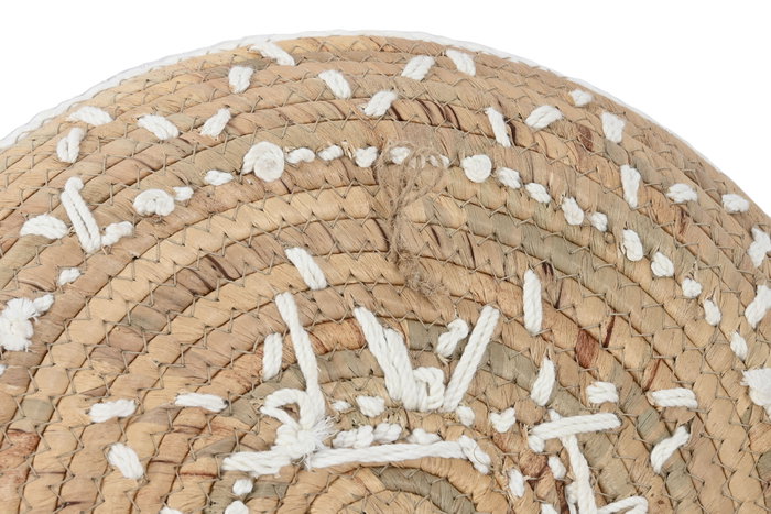 DKD Home Decor Decoración de Pared Seagrass y Algodón 36x36x5 cm Surtido
