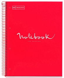Bloc Miquelrius Emotions Notebook 1 Micro.Tapa Extra A4 80H 90G Horizontal Rojo (Set de 5)