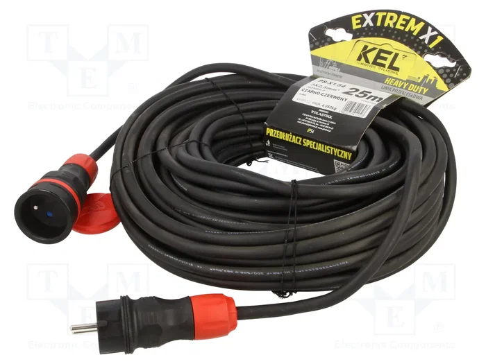 KEL Prolongador de alimentación H05RR-F 3G2,5mm2 25m negro KEL Prolongador de alimentación H05RR-F 3G2,5mm2 25m negro