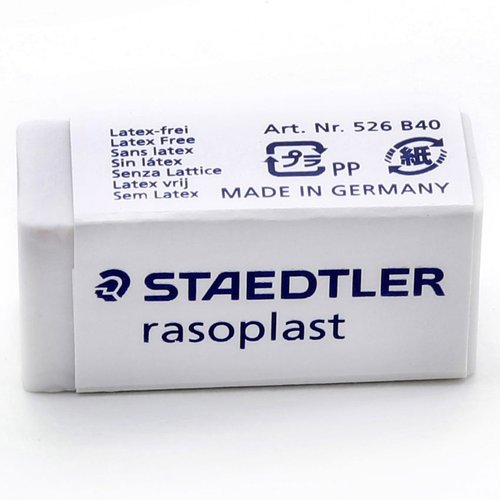 STAEDTLER Goma de borrar 526 B40 RASOPLAST para lápiz (Set de 40 unidades) STAEDTLER Goma de borrar 526 B40 RASOPLAST para lápiz (Set de 40 unidades)