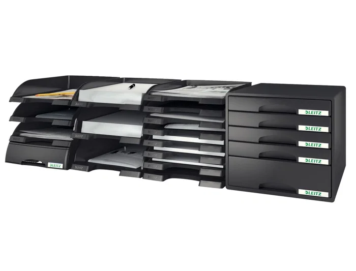 Leitz Bandeja Sobremesa Plus Slim Negro Plástico