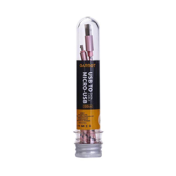 Garbot Garbot Grab&Go Cable Micro-USB Trenzado 1m Rosa para Carga y Sincronización
