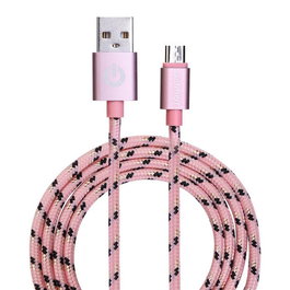 Garbot Grab&Go 1m Braided Micro-USB Cable, Rosa