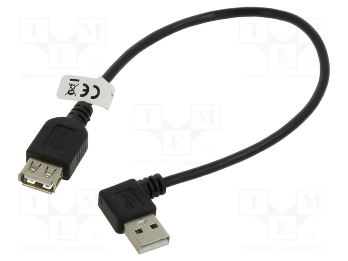 GOOBAY Cable USB 2.0 de 0,3m con conector USB A angular GOOBAY Cable USB 2.0 de 0,3m con conector USB A angular