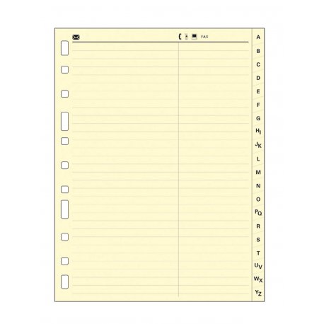 Multifin Separador alfabético 20 pestañas 215x310 mm natural realce PVC