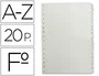 Multifin 3005 Separador Alfabético Plástico Folio Natural 20 Pestañas 215x310 mm