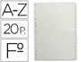 Multifin 3005 Separador Alfabético Plástico Folio Natural 20 Pestañas 215x310 mm
