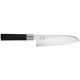 Kai KAI Wasabi Black Santoku 16,5 cm silver/black, 16.5 cm blade length. *Note: input description says 16.5cm blade, input title says 16.5cm. Extracted 16.5cm.***