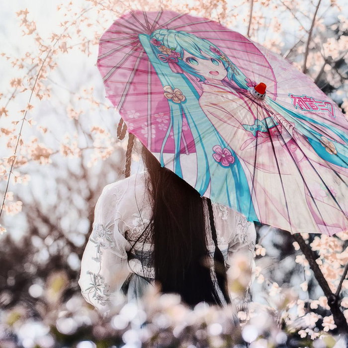 Hatsune Miku Parasol de papel Miku Hatsune Miku Parasol de papel Miku