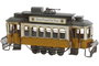 DKD Home Decor Vehículo de Decoración Metal Tranvía Amarillo