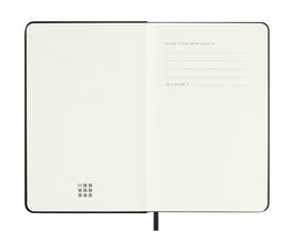 Moleskine Agenda Semanal 2025-2026 18 Meses Tapa Dura Negra 9x14cm DHB18WN2Y26