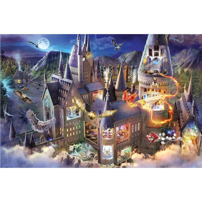 Ravensburger Rompecabezas Harry Potter Vista del castillo de Hogwarts 3000 piezas