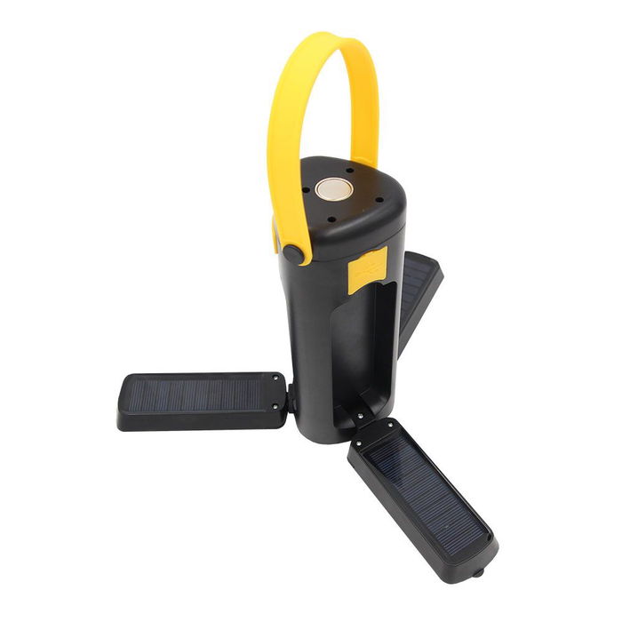 Edm Linterna Solar Plegable Recargable USB para Camping, 300 Lúmenes, 6500K, Batería 2000mAh, Carga Solar/USB-C, IP42