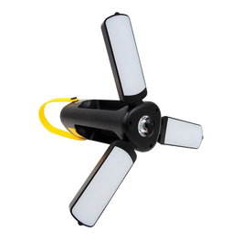 Edm Linterna Solar Plegable Recargable USB para Camping, 300 Lúmenes, 6500K, Batería 2000mAh, Carga Solar/USB-C, IP42