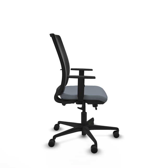 PIQUERAS Y CRESPO Silla de oficina Haches con mecanismo Sincro/Traslack, Gris y Negro