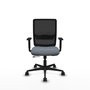 PIQUERAS Y CRESPO Silla de oficina Haches con mecanismo Sincro/Traslack, Gris y Negro