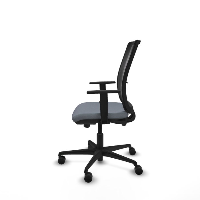 PIQUERAS Y CRESPO Silla de oficina Haches con mecanismo Sincro/Traslack, Gris y Negro