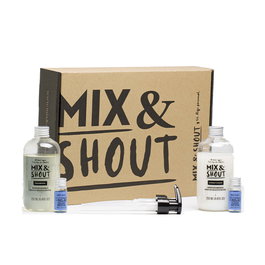 Mix & Shout RUTINA CALMANTE LOTE 4 pz Set Peluquería Champú y Acondicionador con Bakuchiol para Cabello Liso y Cuero Cabelludo Irritado