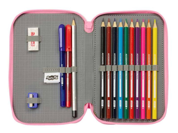 Safta Plumier Doble Peppa Pig "Baby Pig" 12,5x19,5x4cm