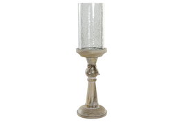 DKD Home Decor Portavelas Mango y Cristal Craquelado