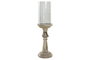 DKD Home Decor Portavelas Mango y Cristal Craquelado