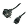 VALUE Cable de Corriente 3 Polos para Portátil, Enchufe Schuko Tipo F, 1.8 m, Negro, 250V 2.5A, 19.99.1028