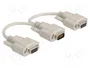 DeLOCK Adaptador VGA de 1 macho a 2 hembras, 20 cm, Beige