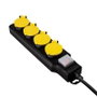 LogiLink Regleta de enchufes para exteriores con 4 tomas de seguridad, interruptor e IP44, negro