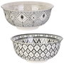 Home Deco Factory Bol Colección Mirage Diámetro 20 cm Altura 9 cm Beige Negro