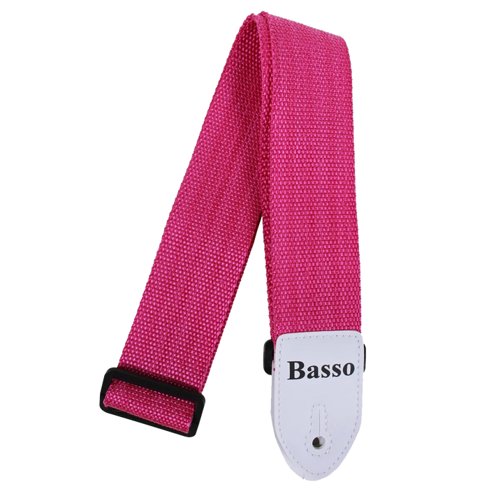 Correa Basso para Guitarra y Bajo Rosa 5 cm Correa Basso para Guitarra y Bajo Rosa 5 cm