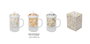 Mug Shabby DKD Home Decor Multicolor 8 x 15 x 12 cm (6 Unidades)