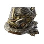 DKD Home Decor Mesita Auxiliar de Resina Steampunk Gris