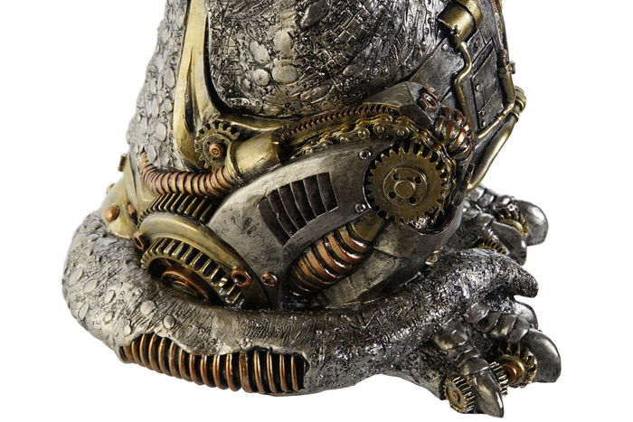 DKD Home Decor Mesita Auxiliar Steampunk Gris Multicolor 36 x 51 x 33 cm