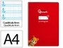 Liderpapel Cuaderno Espiral A4 Pautaguía Tapa Blanda 80 Hojas 75gr Cuadro Pautado 4mm Rojo