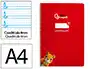 Liderpapel Cuaderno Espiral A4 Pautaguía Tapa Blanda 80 Hojas 75gr Cuadro Pautado 4mm Rojo