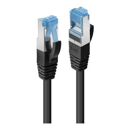 LINDY Cable de Red Patch Cat6A S/FTP 0.5m LSZH Negro 47176 - Alta Velocidad 1000 Mbps, Blindado, Conectores RJ-45 Macho