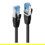 LINDY Cable de Red Patch Cat6A S/FTP 0.5m LSZH Negro 47176 - Alta Velocidad 1000 Mbps, Blindado, Conectores RJ-45 Macho