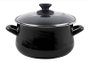 MAGEFESA BLACK Olla 20 cm con tapa de cristal Inducción