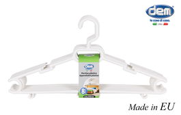 Ruth Set 8 Perchas Plástico 43 x 22 cm (8 Cajas)